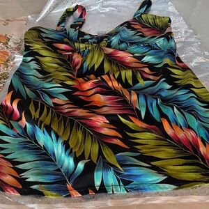 Islander Multicolor Tropical Swim Top